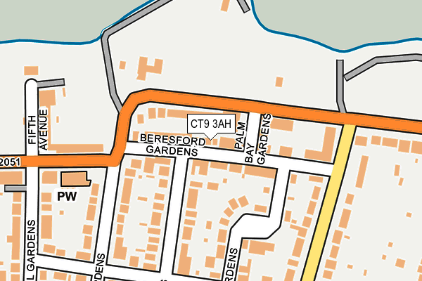 CT9 3AH map - OS OpenMap – Local (Ordnance Survey)