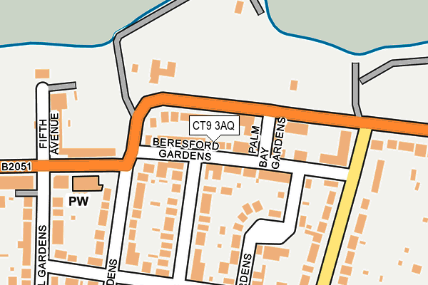 CT9 3AQ map - OS OpenMap – Local (Ordnance Survey)