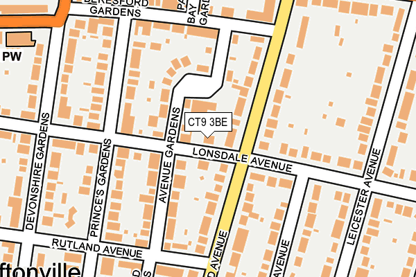 CT9 3BE map - OS OpenMap – Local (Ordnance Survey)