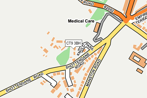 CT9 3BH map - OS OpenMap – Local (Ordnance Survey)