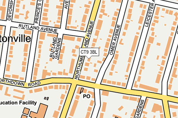 CT9 3BL map - OS OpenMap – Local (Ordnance Survey)