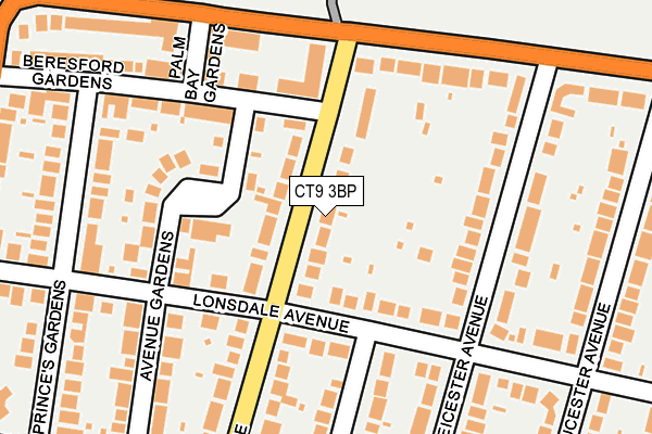CT9 3BP map - OS OpenMap – Local (Ordnance Survey)