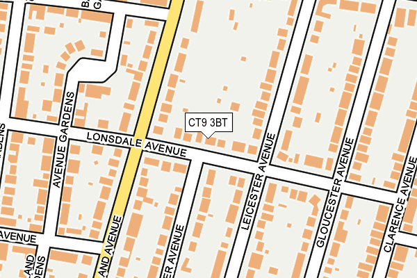 CT9 3BT map - OS OpenMap – Local (Ordnance Survey)
