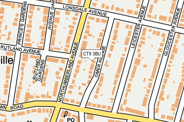 CT9 3BU map - OS OpenMap – Local (Ordnance Survey)
