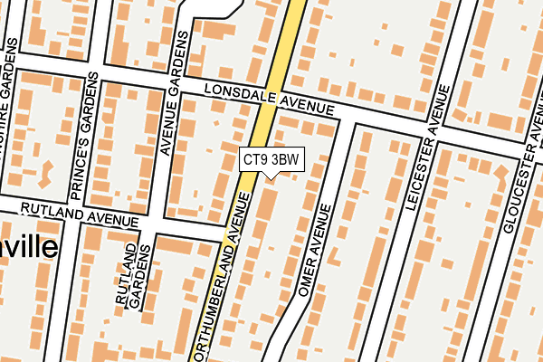 CT9 3BW map - OS OpenMap – Local (Ordnance Survey)