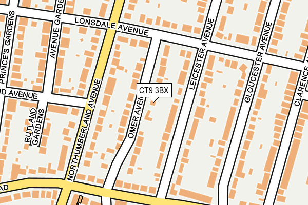 CT9 3BX map - OS OpenMap – Local (Ordnance Survey)