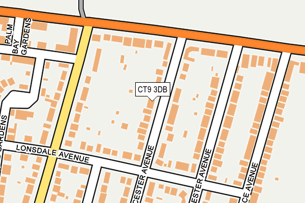 CT9 3DB map - OS OpenMap – Local (Ordnance Survey)