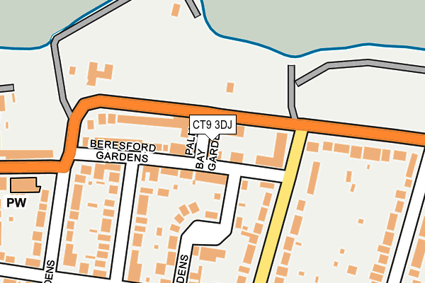 CT9 3DJ map - OS OpenMap – Local (Ordnance Survey)