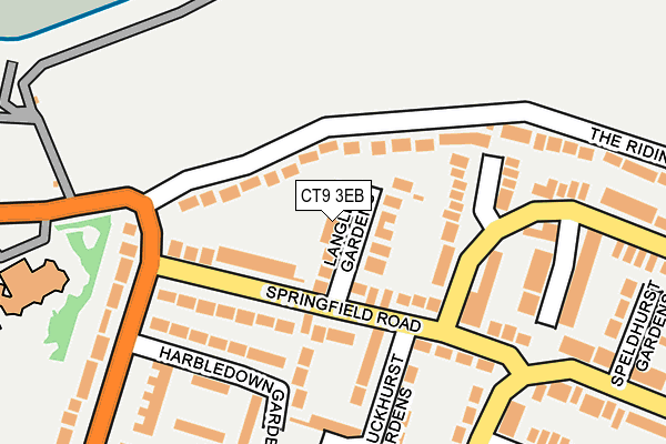CT9 3EB map - OS OpenMap – Local (Ordnance Survey)