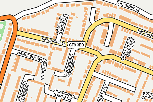 CT9 3ED map - OS OpenMap – Local (Ordnance Survey)