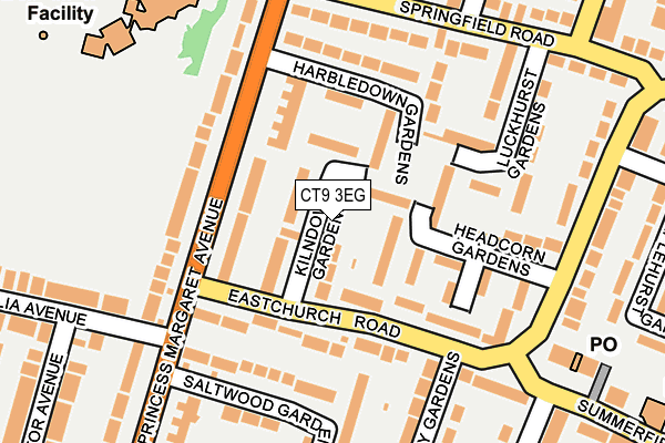 CT9 3EG map - OS OpenMap – Local (Ordnance Survey)