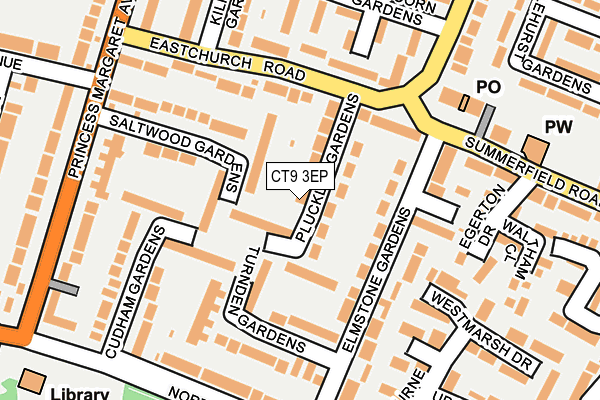 CT9 3EP map - OS OpenMap – Local (Ordnance Survey)