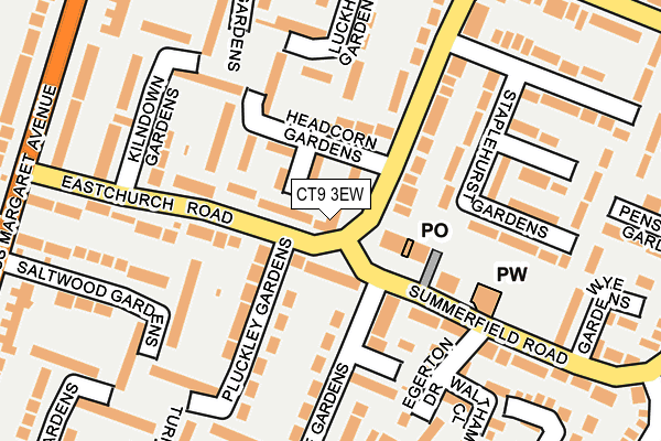 CT9 3EW map - OS OpenMap – Local (Ordnance Survey)