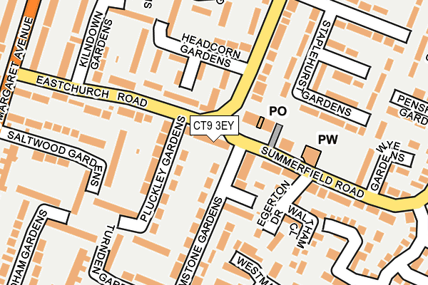 CT9 3EY map - OS OpenMap – Local (Ordnance Survey)