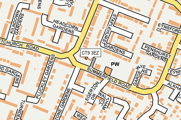 CT9 3EZ map - OS OpenMap – Local (Ordnance Survey)