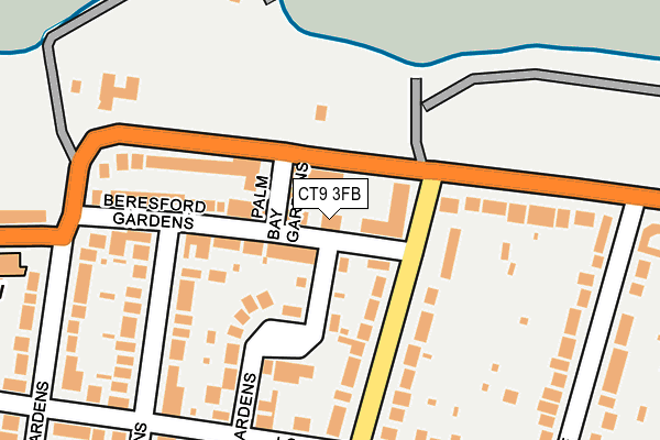 CT9 3FB map - OS OpenMap – Local (Ordnance Survey)