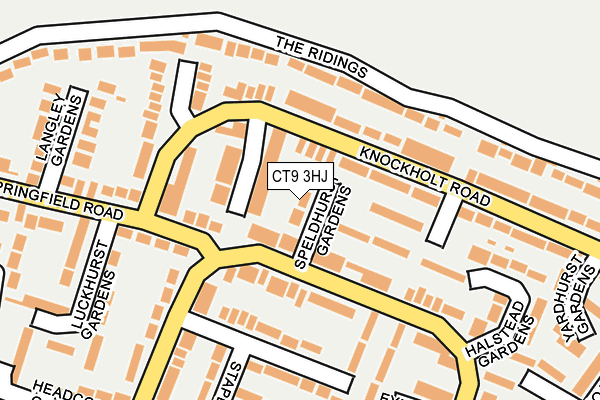CT9 3HJ map - OS OpenMap – Local (Ordnance Survey)