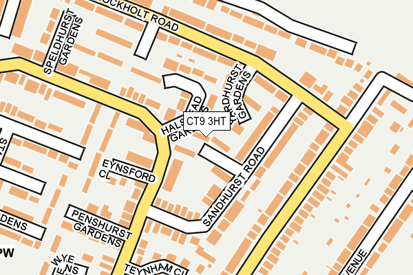 CT9 3HT map - OS OpenMap – Local (Ordnance Survey)