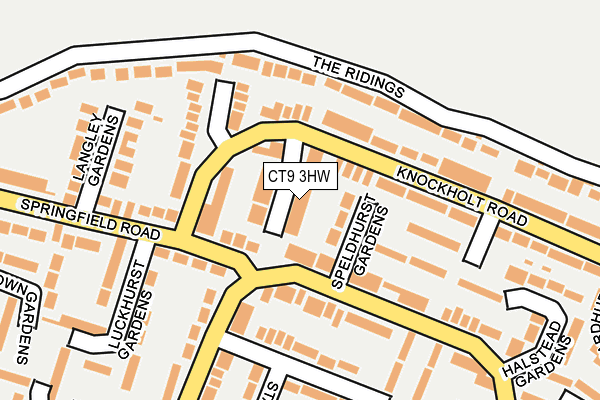 CT9 3HW map - OS OpenMap – Local (Ordnance Survey)