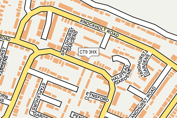 CT9 3HX map - OS OpenMap – Local (Ordnance Survey)