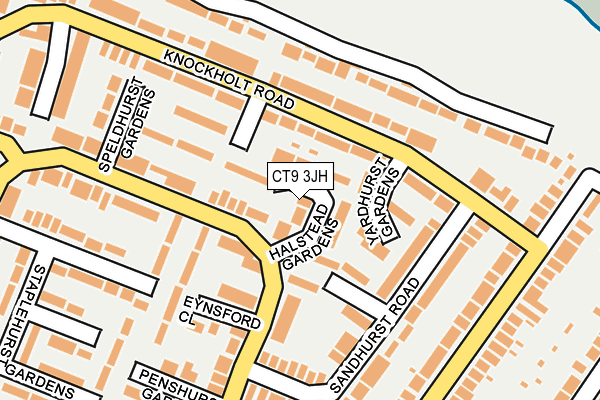 CT9 3JH map - OS OpenMap – Local (Ordnance Survey)