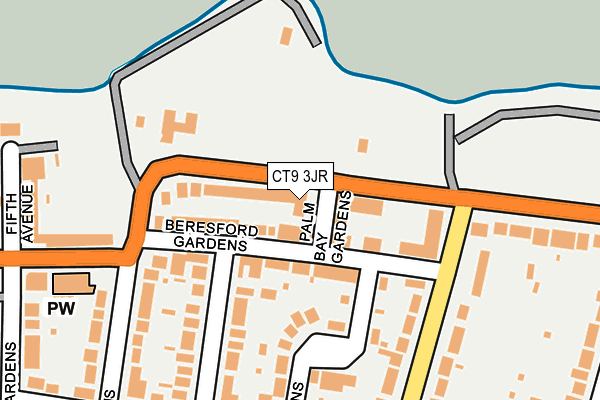 CT9 3JR map - OS OpenMap – Local (Ordnance Survey)