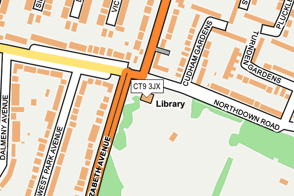 CT9 3JX map - OS OpenMap – Local (Ordnance Survey)