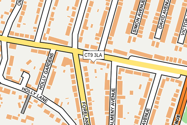 CT9 3LA map - OS OpenMap – Local (Ordnance Survey)