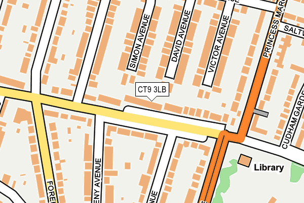 CT9 3LB map - OS OpenMap – Local (Ordnance Survey)
