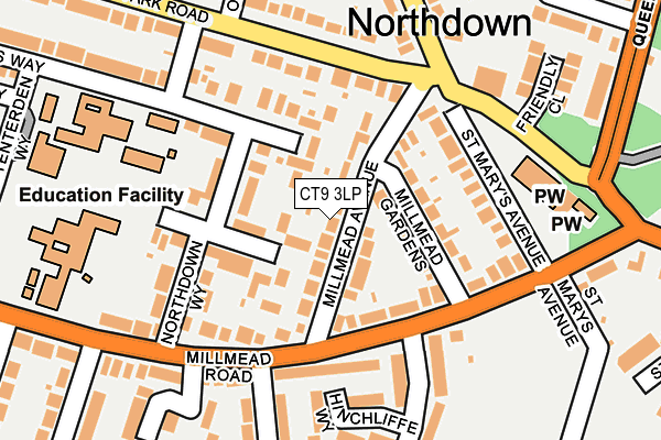 CT9 3LP map - OS OpenMap – Local (Ordnance Survey)