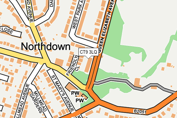 CT9 3LQ map - OS OpenMap – Local (Ordnance Survey)