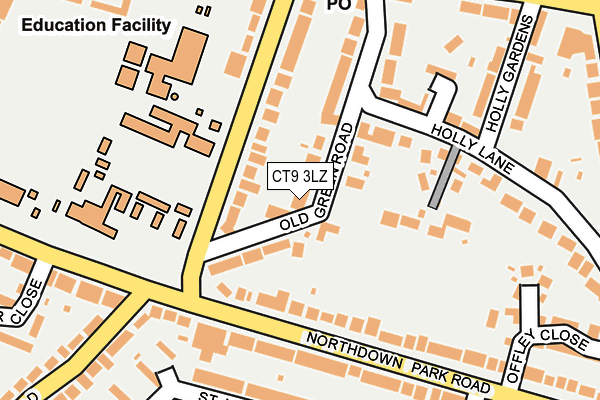 CT9 3LZ map - OS OpenMap – Local (Ordnance Survey)