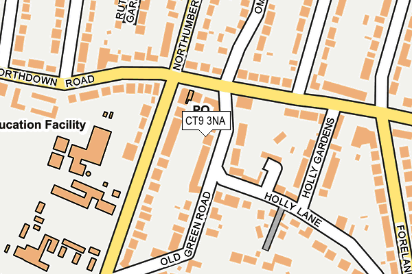 CT9 3NA map - OS OpenMap – Local (Ordnance Survey)