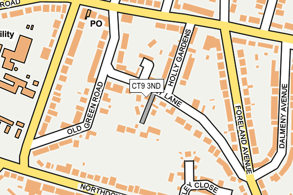 CT9 3ND map - OS OpenMap – Local (Ordnance Survey)