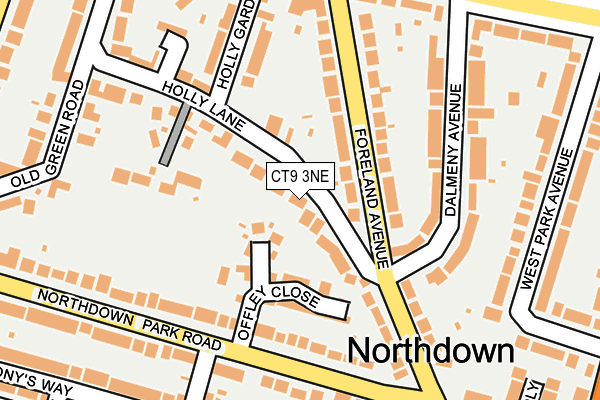 CT9 3NE map - OS OpenMap – Local (Ordnance Survey)