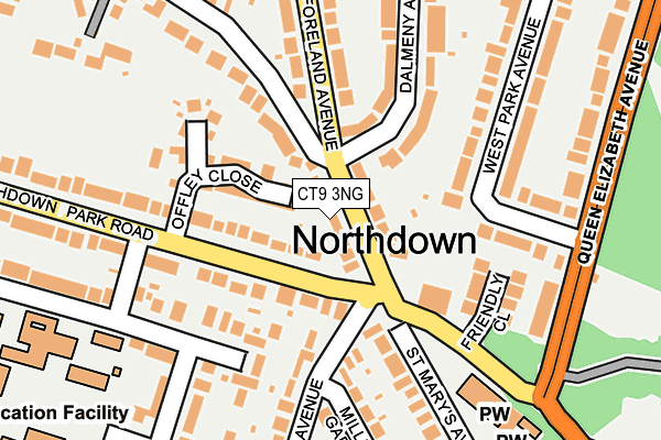 CT9 3NG map - OS OpenMap – Local (Ordnance Survey)