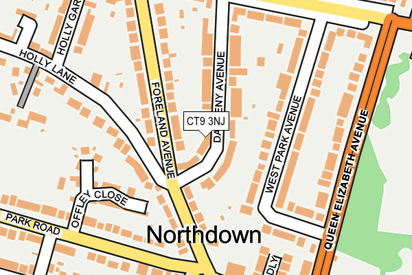 CT9 3NJ map - OS OpenMap – Local (Ordnance Survey)