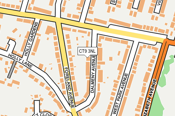 CT9 3NL map - OS OpenMap – Local (Ordnance Survey)