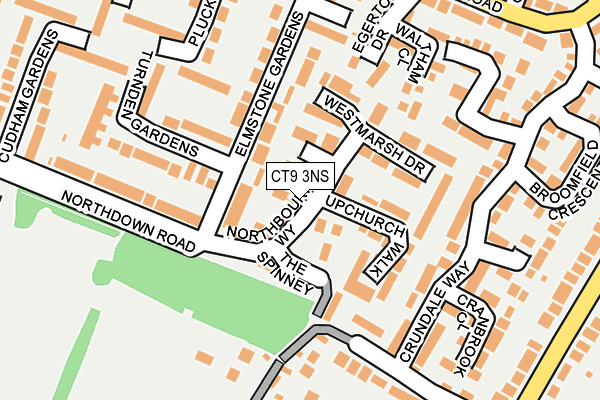 CT9 3NS map - OS OpenMap – Local (Ordnance Survey)