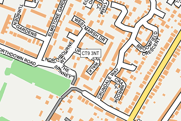 CT9 3NT map - OS OpenMap – Local (Ordnance Survey)