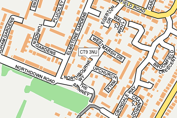 CT9 3NU map - OS OpenMap – Local (Ordnance Survey)