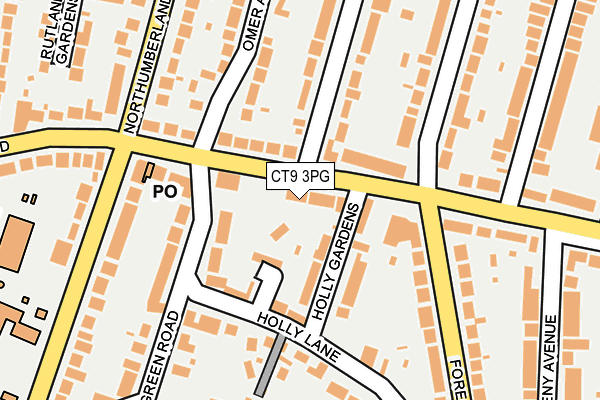 CT9 3PG map - OS OpenMap – Local (Ordnance Survey)