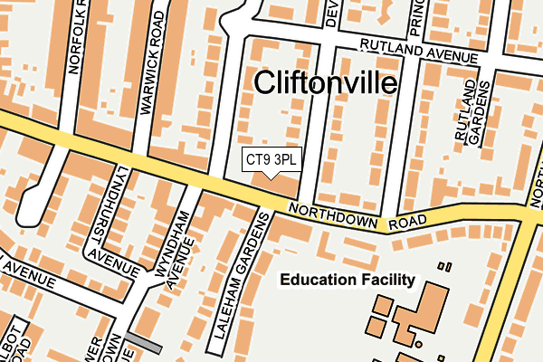 CT9 3PL map - OS OpenMap – Local (Ordnance Survey)