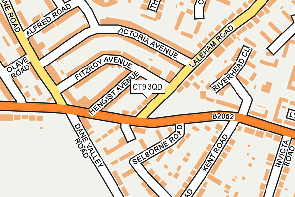 CT9 3QD map - OS OpenMap – Local (Ordnance Survey)