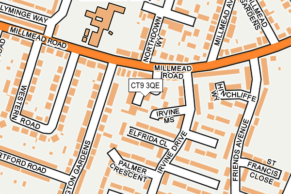 CT9 3QE map - OS OpenMap – Local (Ordnance Survey)
