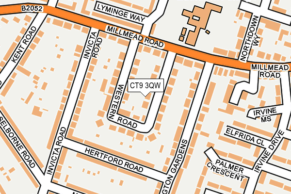 CT9 3QW map - OS OpenMap – Local (Ordnance Survey)
