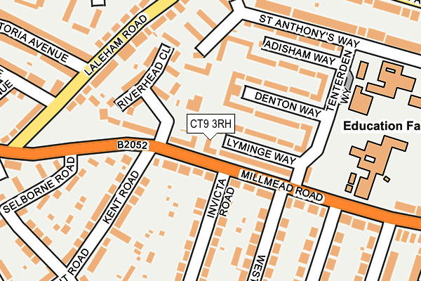 CT9 3RH map - OS OpenMap – Local (Ordnance Survey)