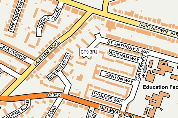 CT9 3RJ map - OS OpenMap – Local (Ordnance Survey)