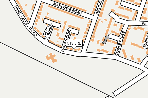 CT9 3RL map - OS OpenMap – Local (Ordnance Survey)