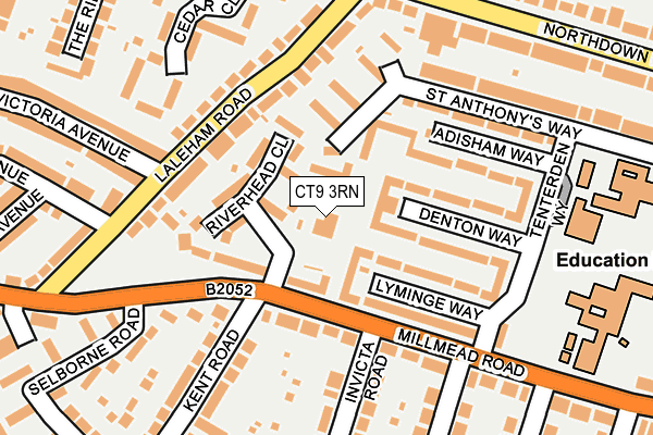 CT9 3RN map - OS OpenMap – Local (Ordnance Survey)